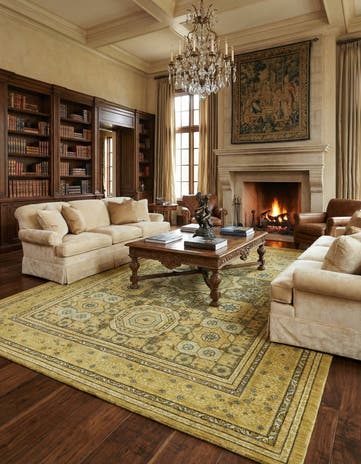 10' 2 x 14' 1 Hand Knotted Mamluk Ziegler Rug