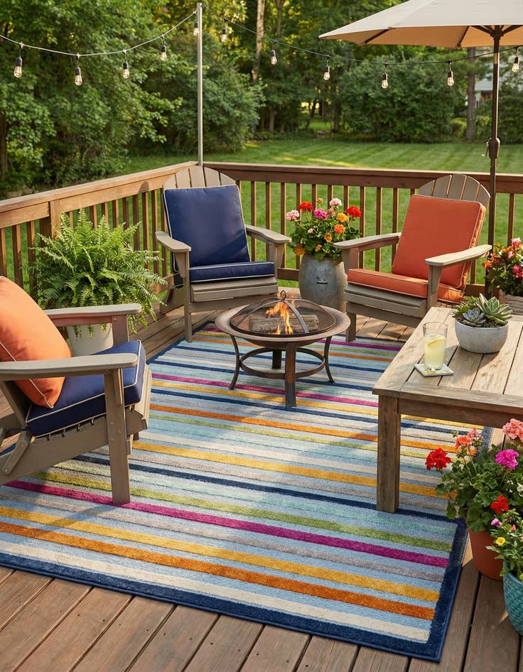 Detail image of 6' x 9'  Washable Aruba Indoor / Outdoor Rug