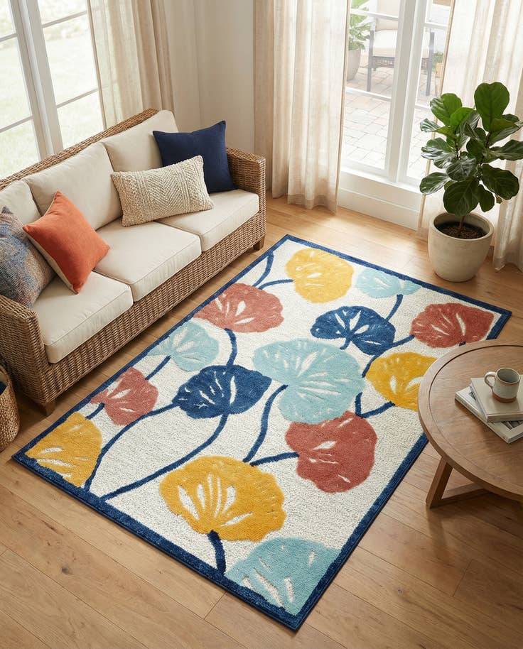 Detail image of 5' 3 x 8' Easy-Clean Belize Indoor / Outdoor Rug