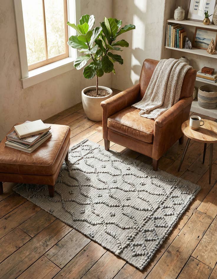 Detail image of  2' 2 x 3' 1  Hand Woven Larsa Jute Rug