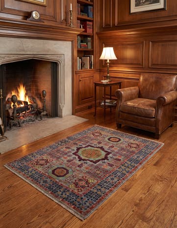 3' 5 x 4' 10 Hand Knotted Mamluk Ziegler Rug