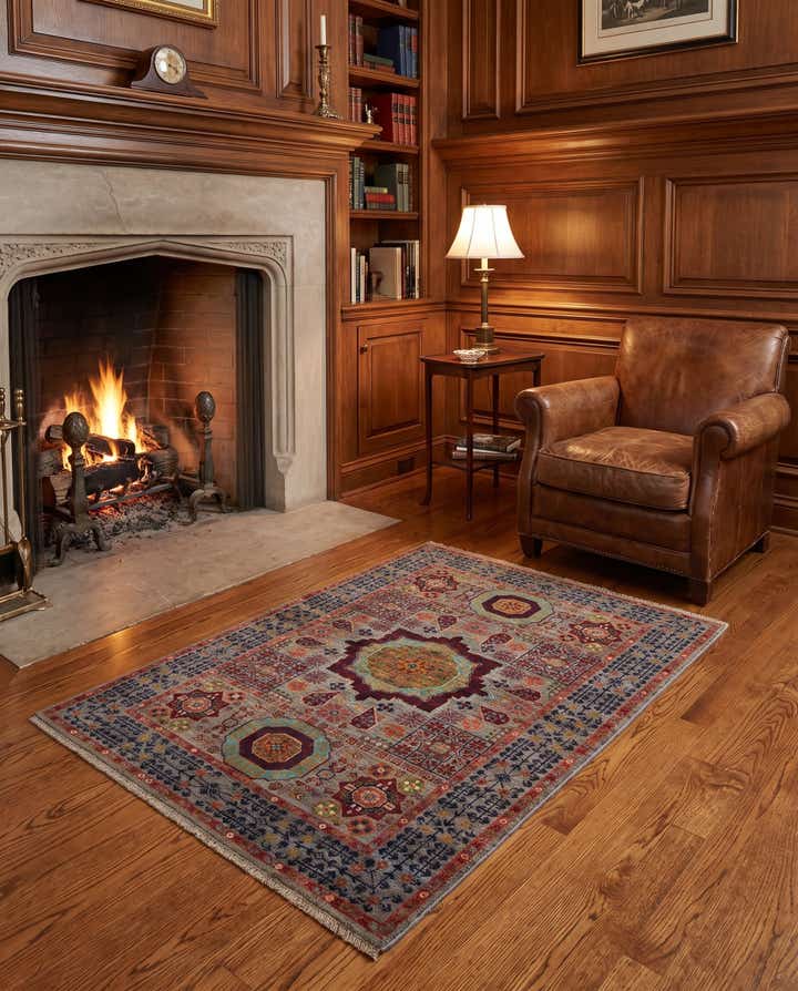 3' 5 x 4' 10 Hand Knotted Mamluk Ziegler Rug