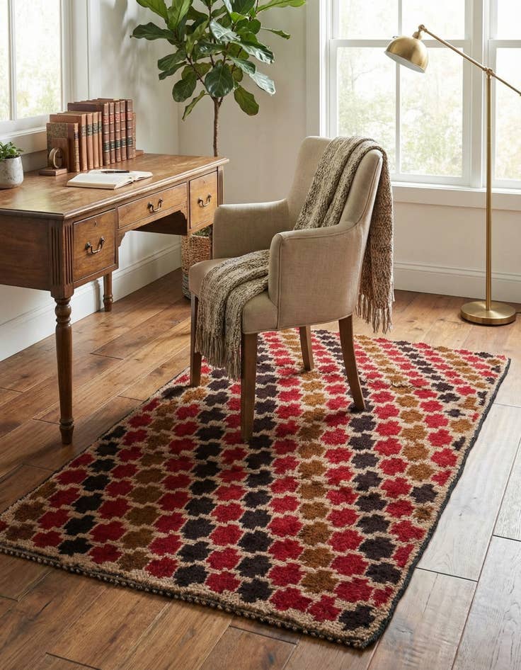 Detail image of 2' 9 x 4' 8  Hand Knotted Balouch Persian Wool Rug