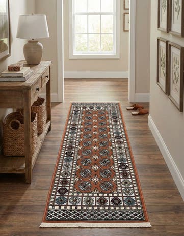 Dusty Pink Nain Design Runner Rug