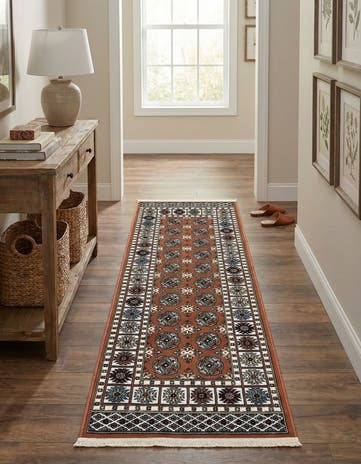 Dusty Pink Nain Design Runner Rug
