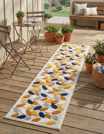 Gray Easy-Clean Aruba Indoor / Outdoor Runner Rug