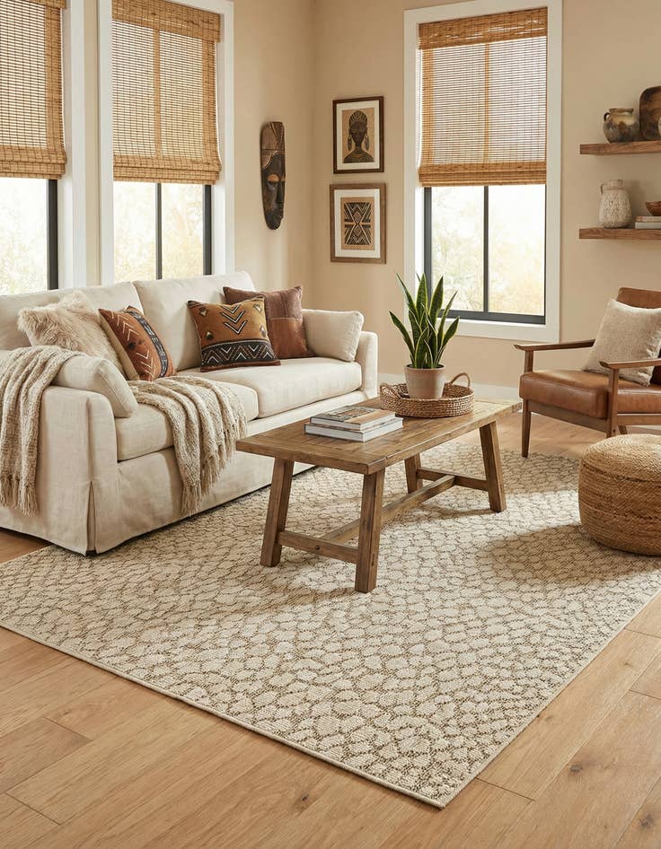 Detail image of 5' 3 x 8' Easy-Clean Safari Indoor / Outdoor Rug