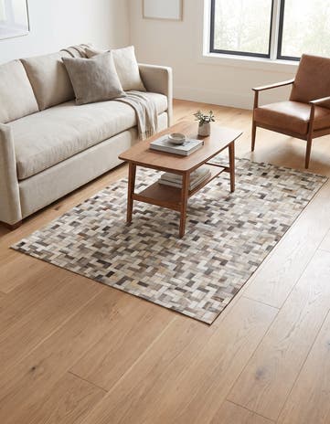 4' 4 x 6' 7 Cowhide Stocks Rug
