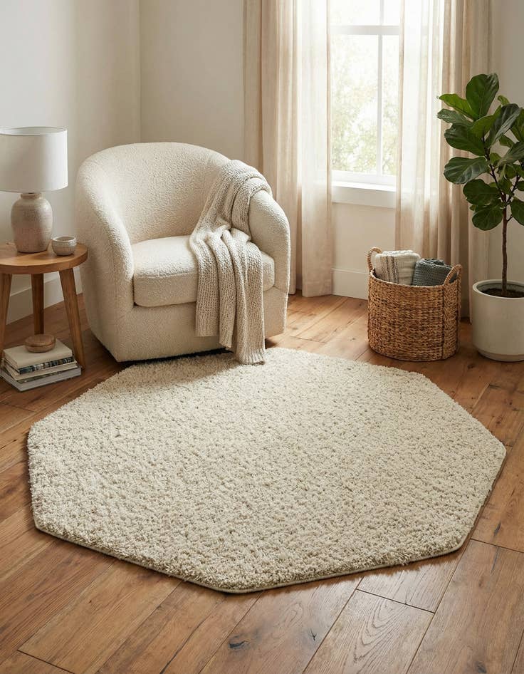 Detail image of 6' x 6' Everyday Shag Octagon Rug