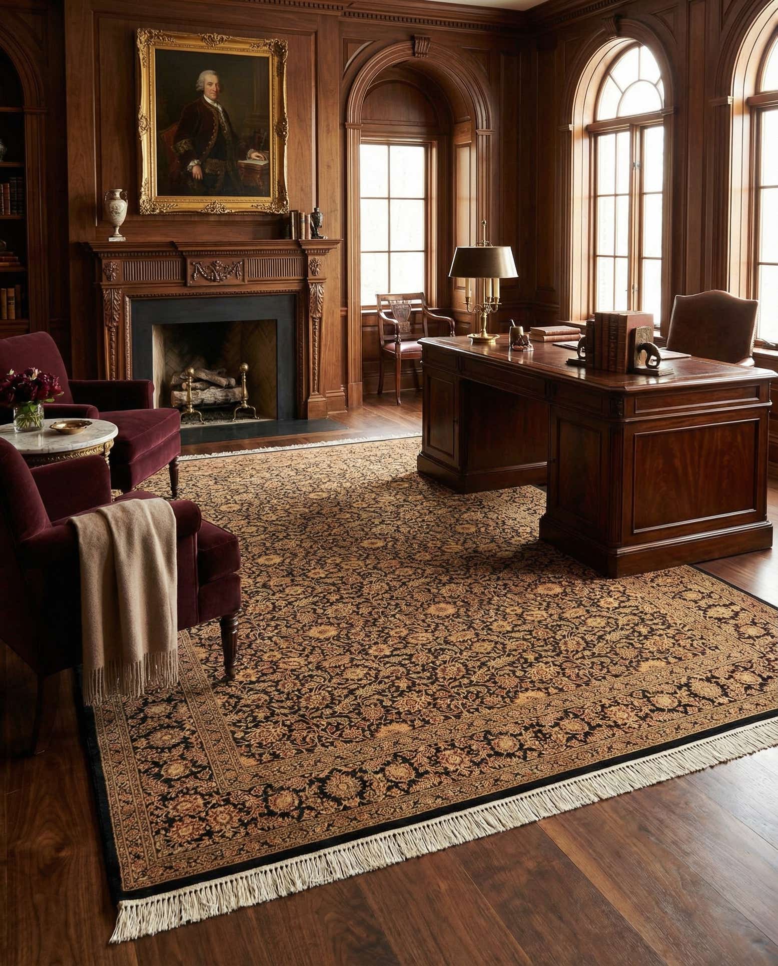 6' 5 x 9' 7 Ghom Silk Rug