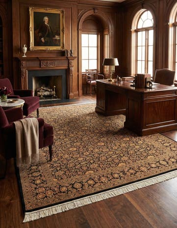6' 5 x 9' 7 Ghom Silk Rug