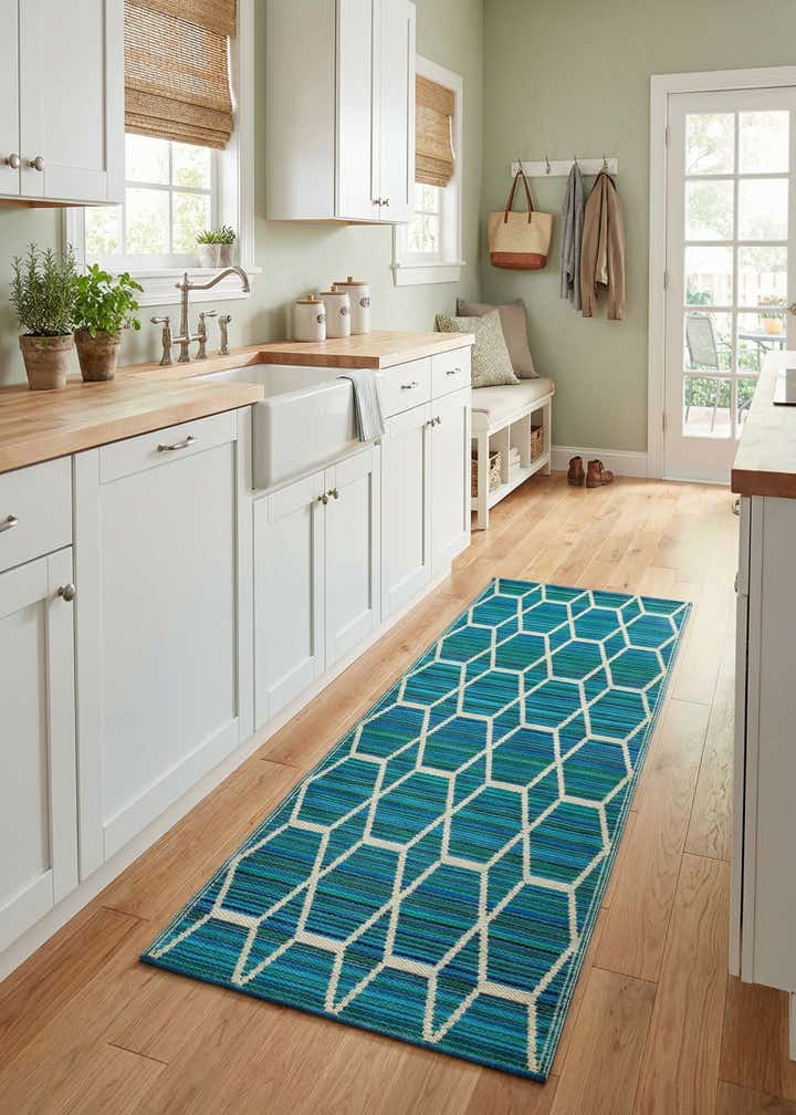 2' x 6' Easy-Clean Vista Breeze Indoor / Outdoor Runner Rug