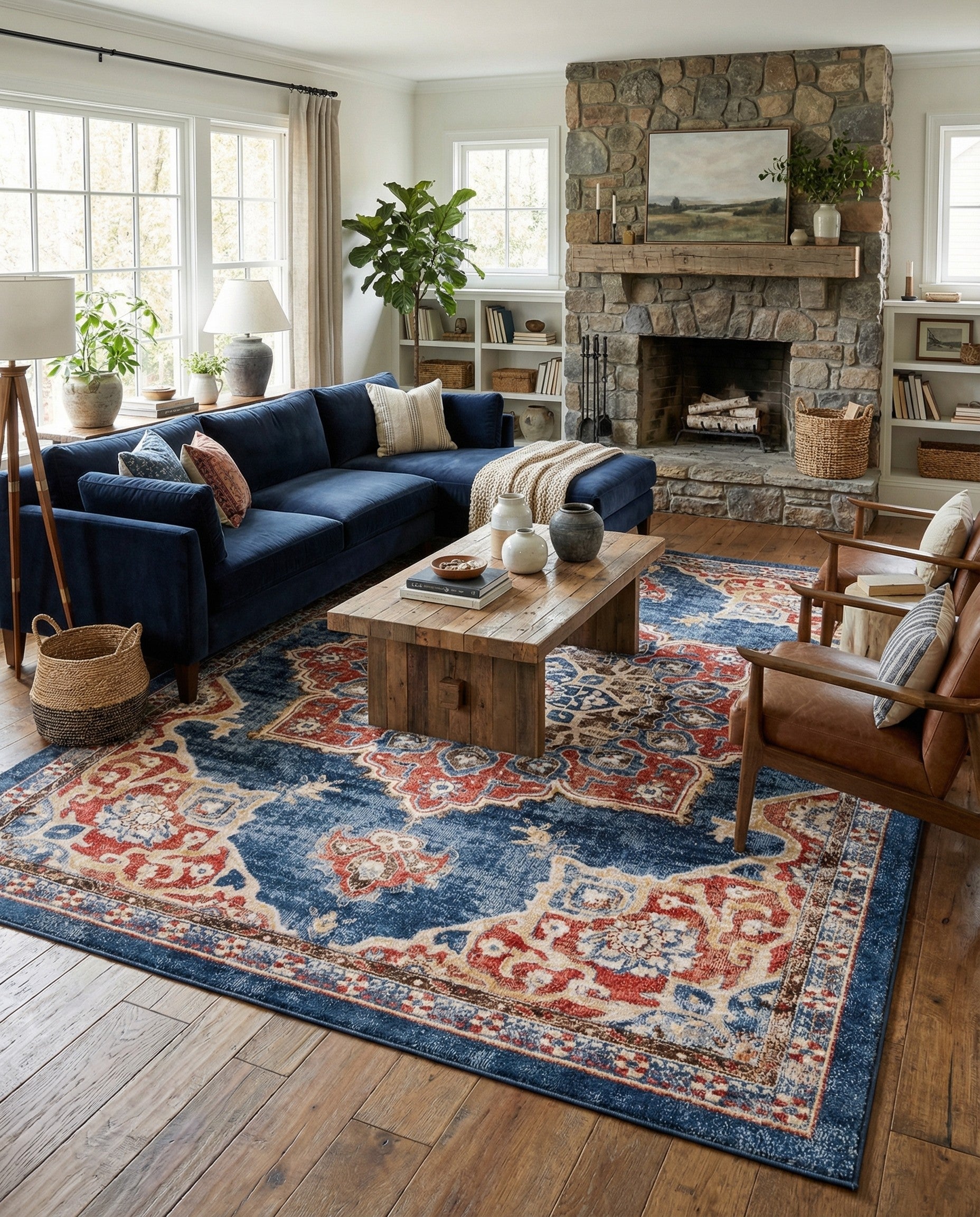 Dark Blue Eden Rug