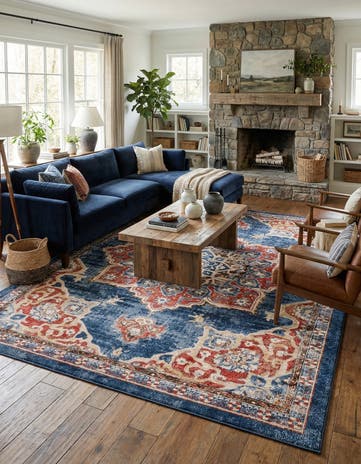 Dark Blue Eden Rug