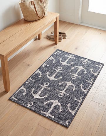 2' x 3' Easy-Clean Coastal Indoor / Outdoor Rug