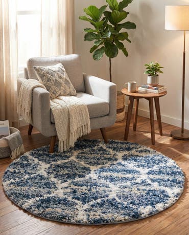  3' 3 x 3' 3 Athena Shag Round Rug