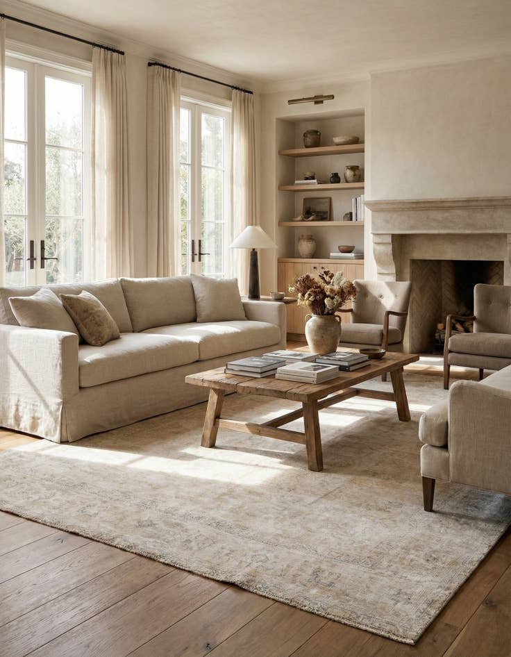 Detail image of  6' 4 x 9' 9  Hand Knotted Ultra Vintage Persian Wool Rug