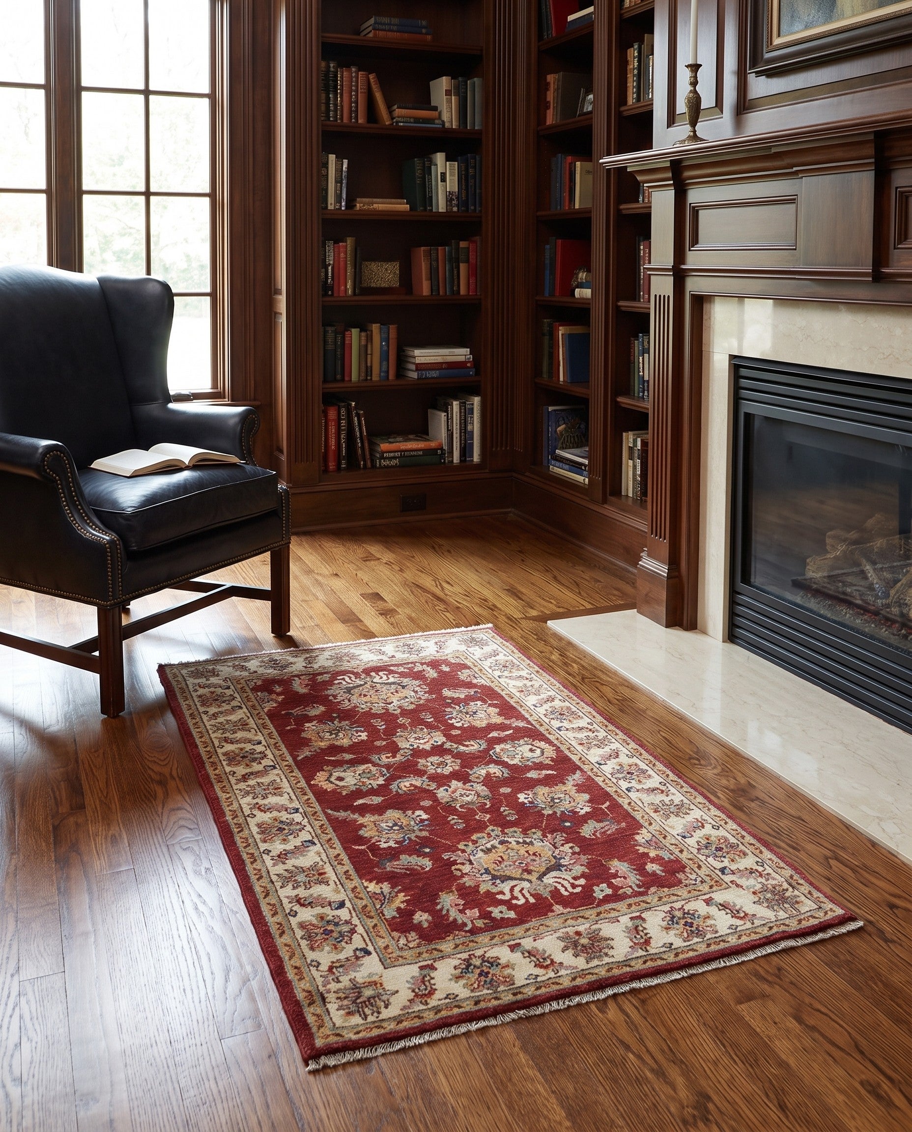 2' 11 x 4' 11 Hand Knotted Ziegler Rug