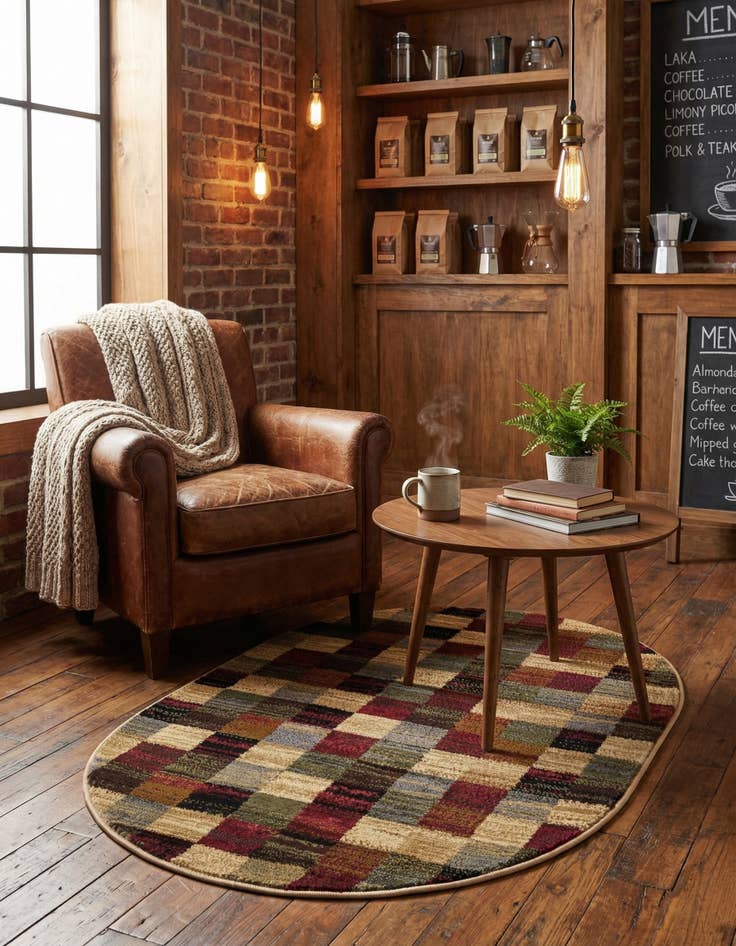 Detail image of  2' x 3' Cafe Oval Rug