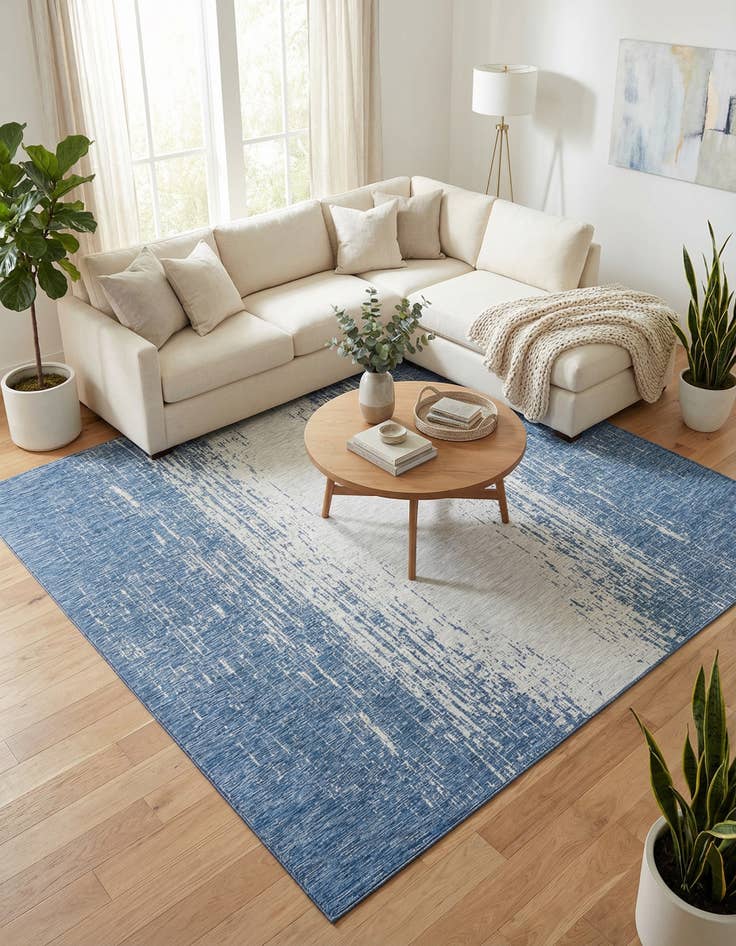 Detail image of 10' 8 x 10' 8  Washable Modern Indoor / Outdoor Square Rug