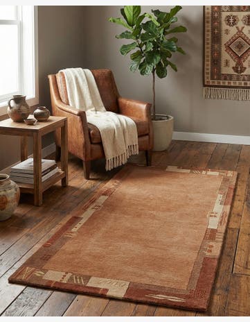 2' 4 x 4' 7 Hand Knotted Nepal Wool Rug