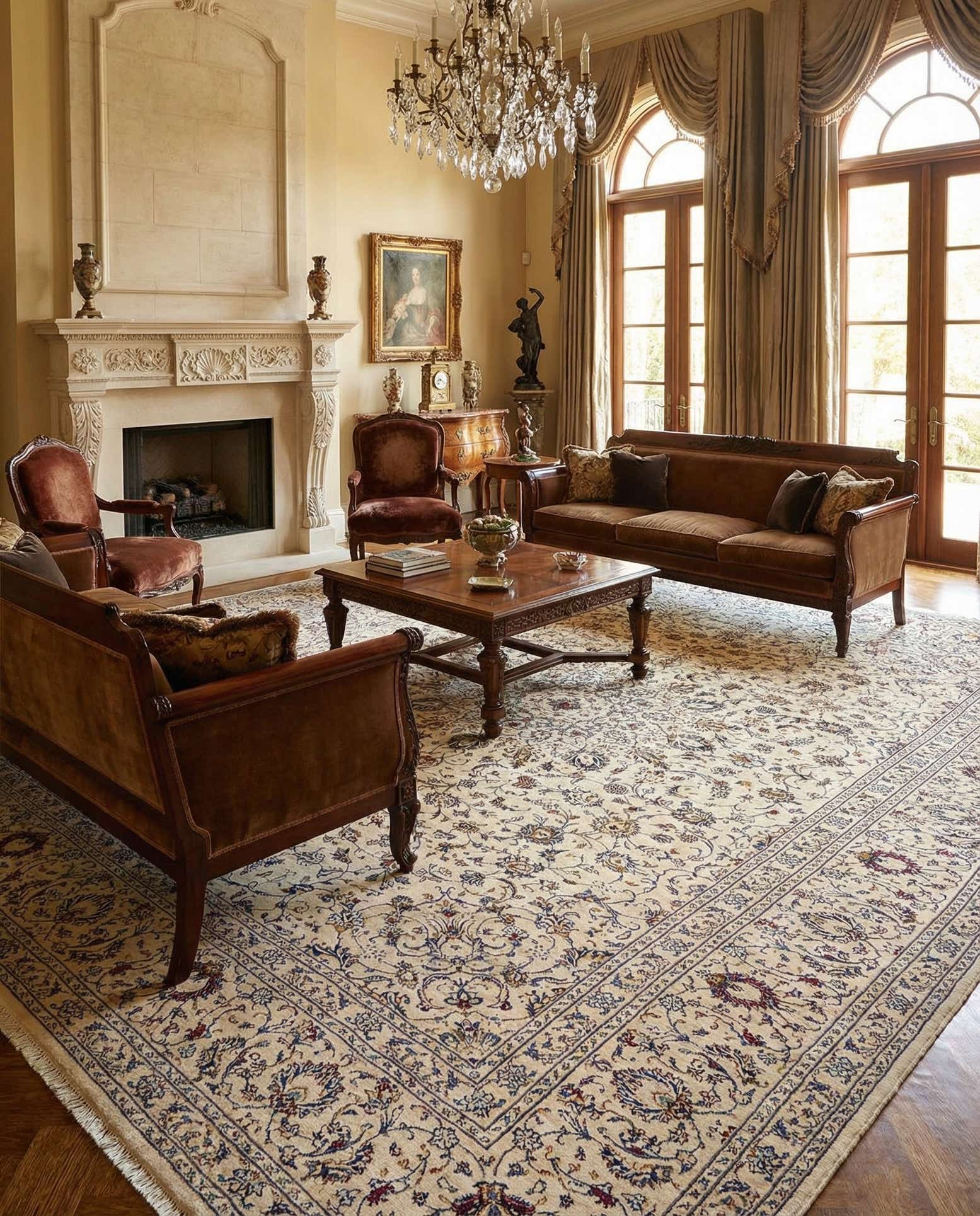 9' 9 x 13' Kashan Wool Rug
