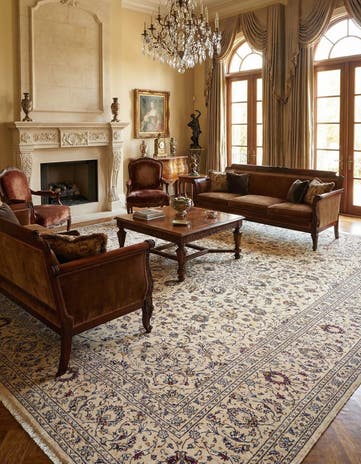 9' 9 x 13' Kashan Wool Rug