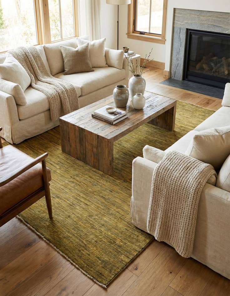 Detail image of  3' 11 x 5' 9  Hand Knotted Modern Ziegler Oriental Rug