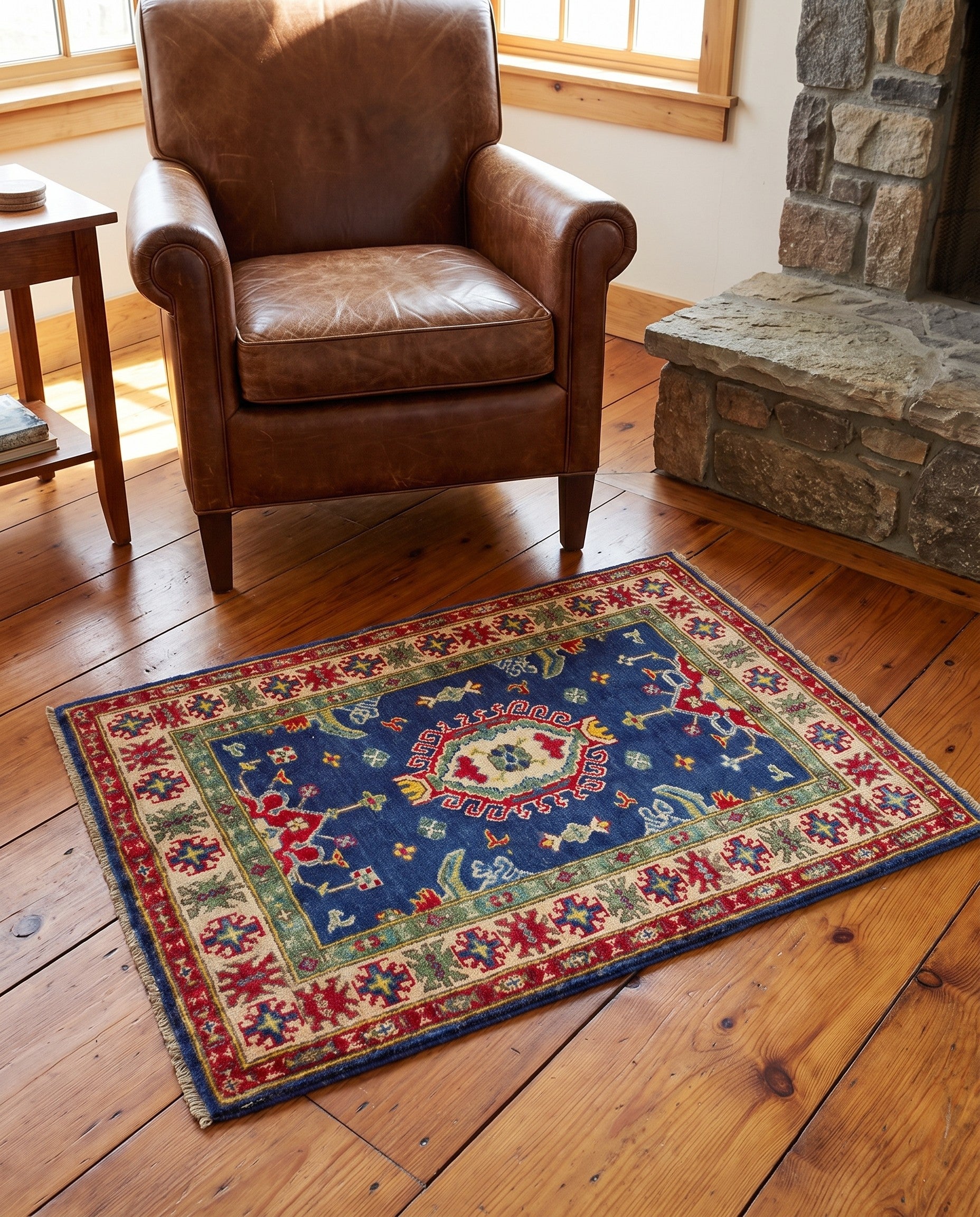 2' 9 x 3' 10 Hand Knotted Kazak Rug