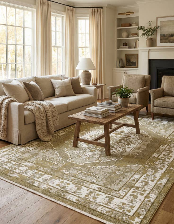 Detail image of 7' 10 x 10' Nain Design Rug