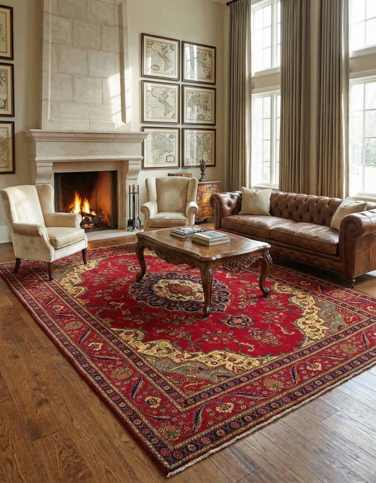 Detail image of 9' 7 x 13' 5 Tabriz Rug