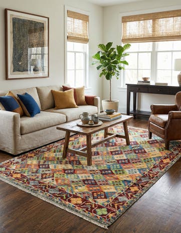 4' 10 x 7' 6 Hand Knotted Darya Wool Rug