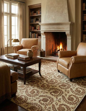 8' x 11' 2 Hand Knotted Peshawar Ziegler Rug