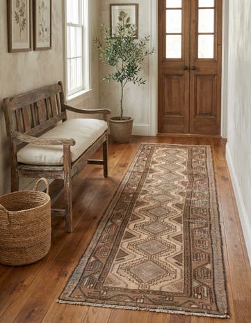 2' 6 x 9' 10 Hand Knotted Ultra Vintage Persian Wool Runner Rug