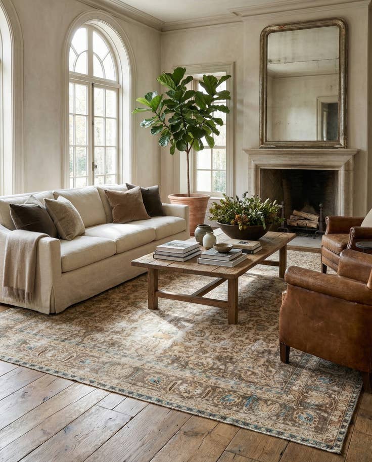 Detail image of 9' 5 x 12' 3 Hand Knotted Ultra Vintage Persian Wool Rug