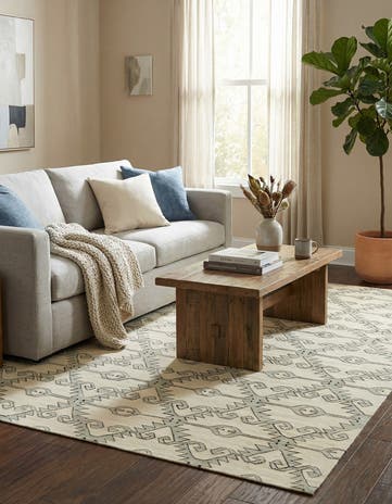 6' x 7' 9 Hand Woven Kilim Modern Wool Rug