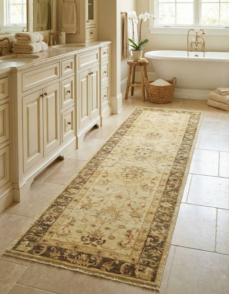 Detail image of 2' 6 x 9' 9  Hand Knotted Peshawar Ziegler Runner Rug