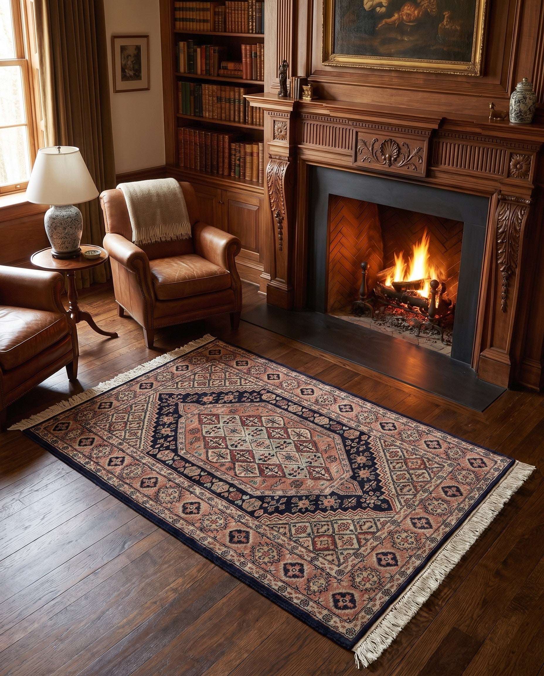 4' 3 x 6' Hand Knotted Bokhara Oriental Wool Rug