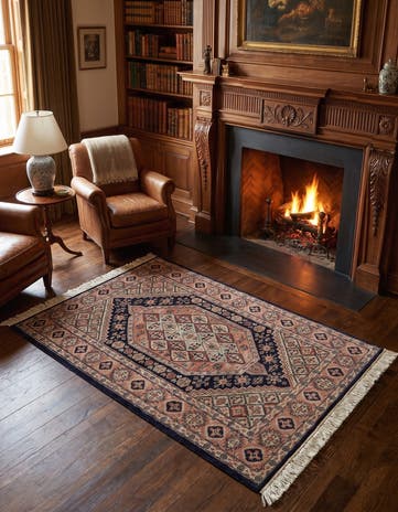 4' 3 x 6' Hand Knotted Bokhara Oriental Wool Rug