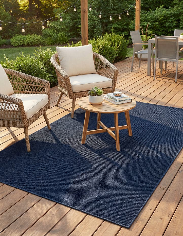 5' 3 x 8' Easy-Clean Solid Indoor / Outdoor ...