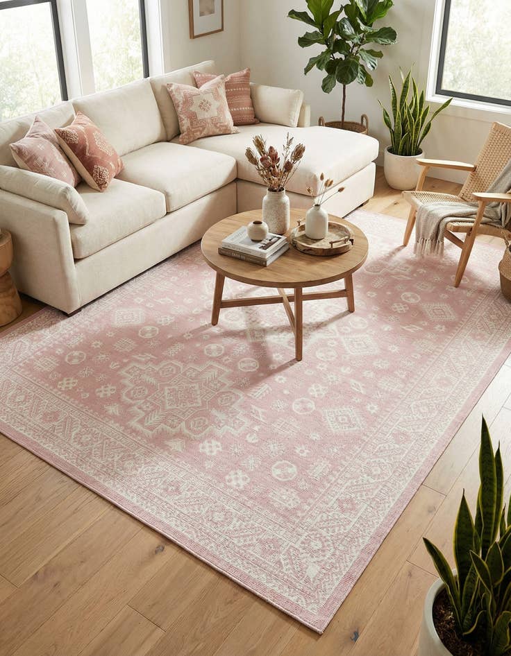 Detail image of 9' x 12'  Washable Aztec Indoor / Outdoor Rug