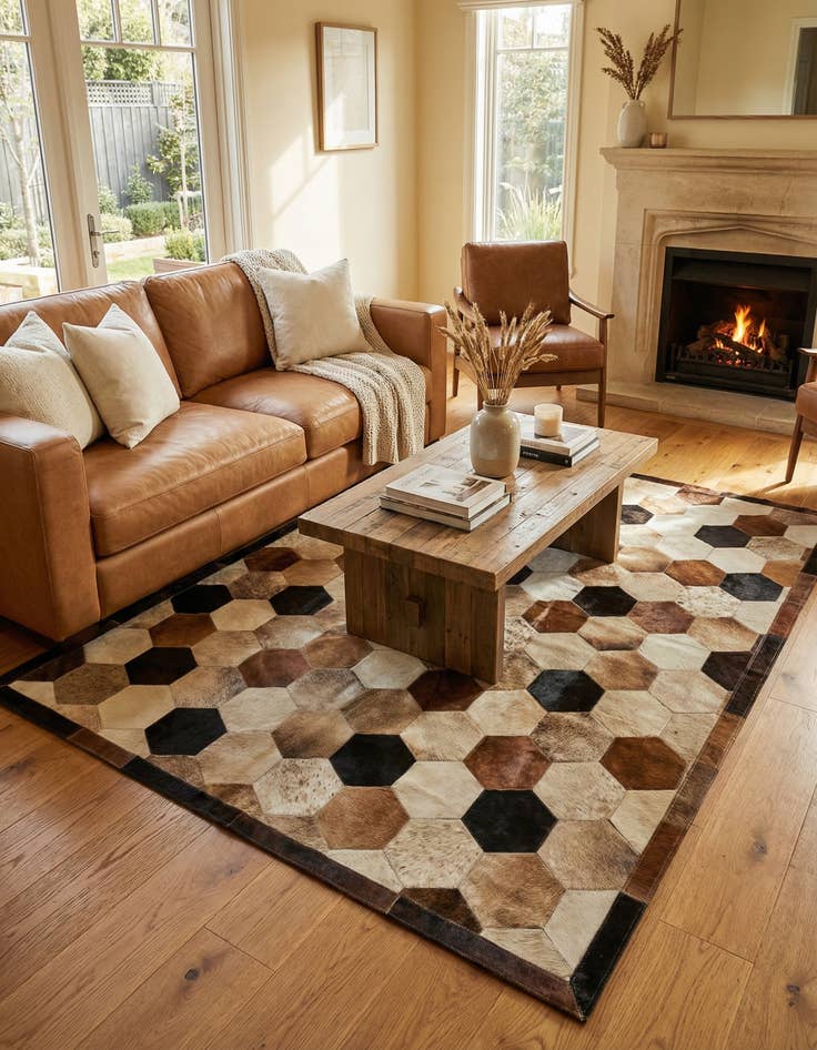 Detail image of  5' 1 x 8' Cowhide Rug