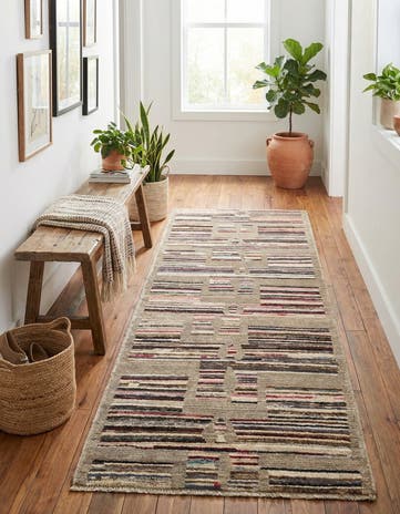 2' 10 x 7' 9 Hand Knotted Moroccan Wool Runner Rug