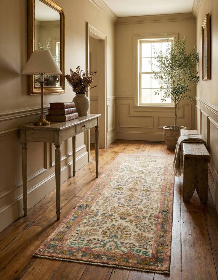 Detail image of 2' 7 x 7' 1 Hamedan Runner Rug