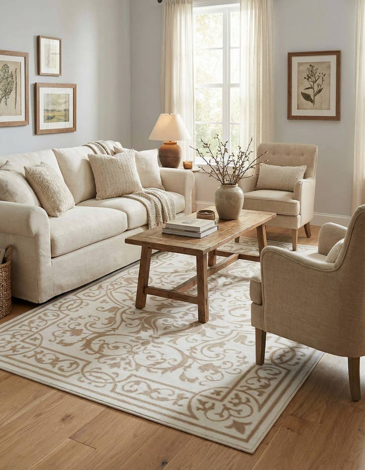 Detail image of 5' 3 x 8' Hermitage Rug