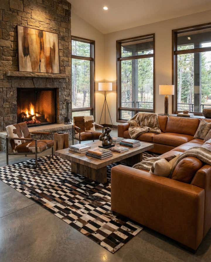 8' 3 x 9' 11 Cowhide - Patchwork Rug