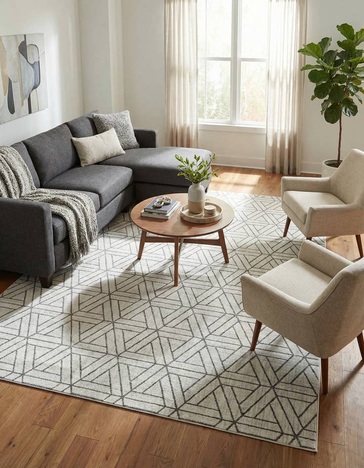 Detail image of 10' x 13' Lattice Trellis Rug