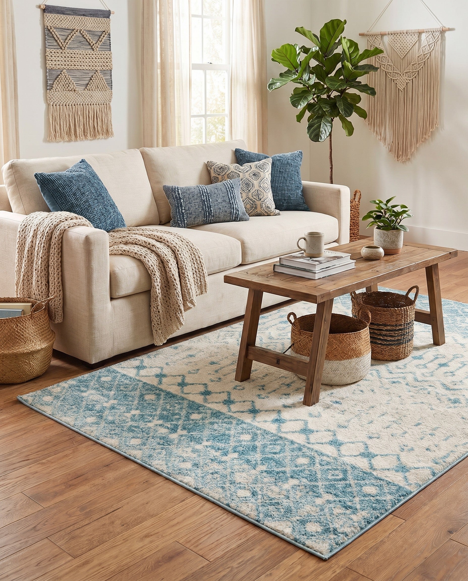 4' x 6' Moroccan Trellis Rug