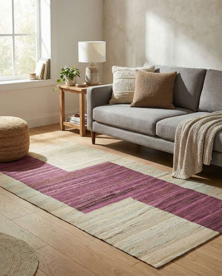2' 4 x 5' 4 Hand Woven Kilim Modern Wool Runner Rug