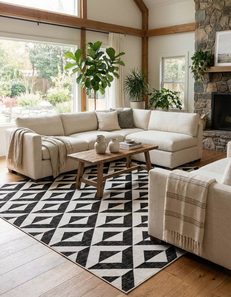 Detail image of 10' x 10'  Washable Jill Zarin Napa Indoor / Outdoor Square Rug